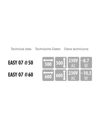 Apvalus veidrodis EASY 07 su LED...