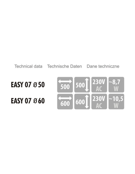 Apvalus veidrodis EASY 07 su LED apšvietimu