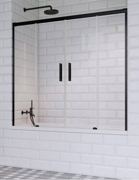 Radaway Idea Black PN DWD vonios sienelė