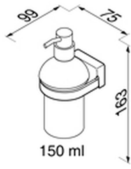 Muilo dozatorius su laikikliu  150 ml Geesa Bloq 7016