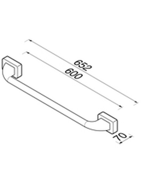 Rankšluosciu laikiklis 60cm Geesa Bloq 7031-60