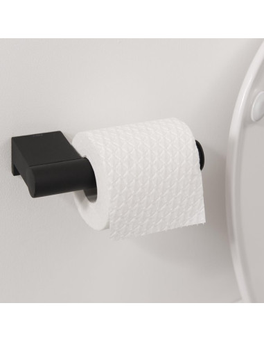 Juodas WC popieriaus laikiklis Bold