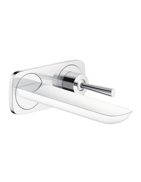 Maišytuvas praustuvui Hansgrohe PuraVida montuojamas į sieną baltas/chromas