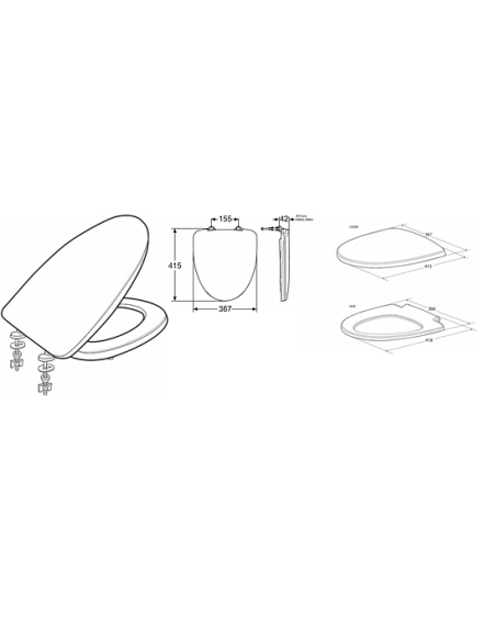 Ifo Cera kieto plastiko dangtis baltas 99846