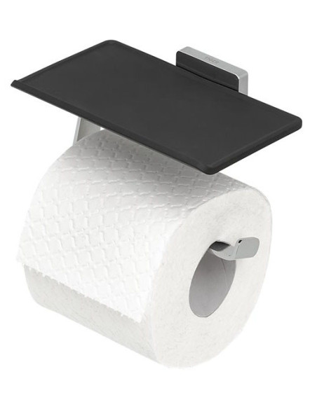 WC popieriaus laikiklis Dock su juoda lentynėle
