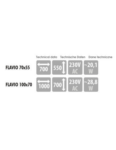 Ovalus veidrodis FLAVIO su LED...