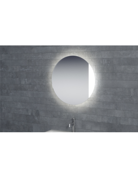 Apvalus veidrodis LUNA su LED apšvietimu