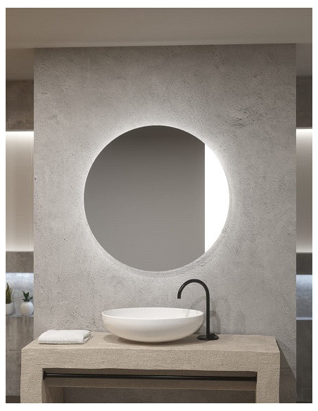 Apvalus veidrodis LUNA su LED apšvietimu