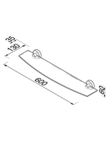 Stikline lentynele 60cm Geesa Luna 5501