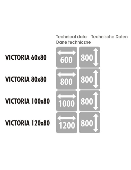 Keturkampis veidrodis VICTORIA su lentyna