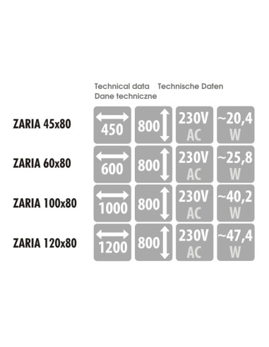 Keturkampis veidrodis ZARIA su...
