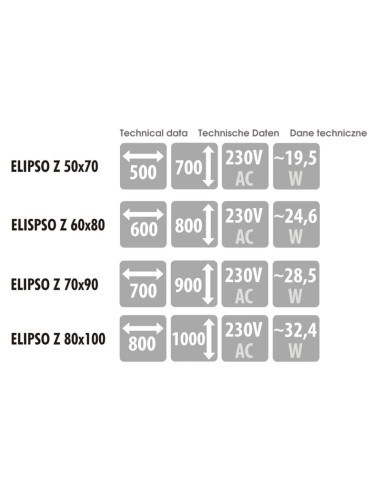 Ovalus veidrodis ELIPSO Z su LED...