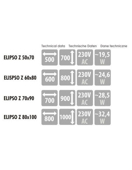 Ovalus veidrodis ELIPSO Z su LED apšvietimu