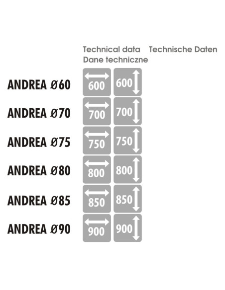 Apvalus veidrodis ANDREA su juodais rėmais, odiniu diržu