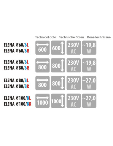 Apvalus veidrodis ELENA su LED...