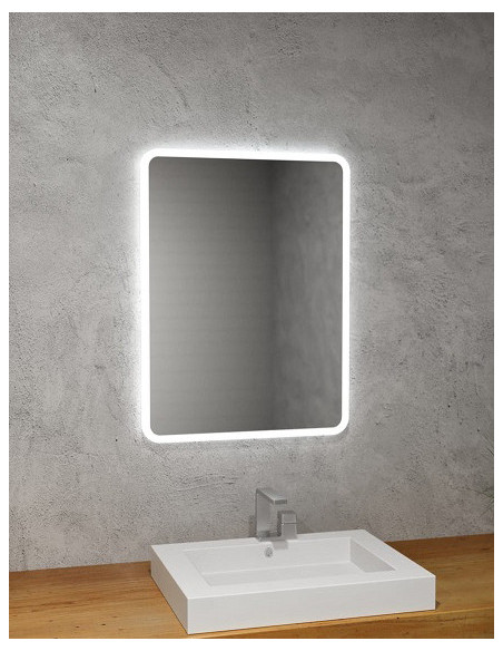 Keturkampis veidrodis SIENA su LED apšvietimu