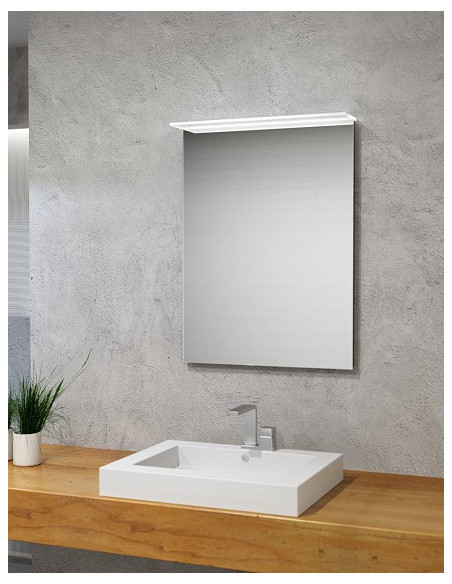 Keturkampis veidrodis BLANCA su LED apšvietimu