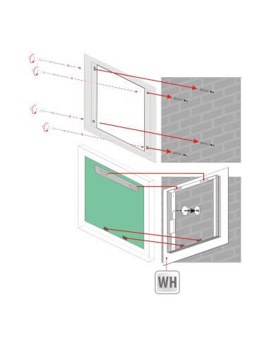Keturkampis veidrodis DIAMANT su LED...