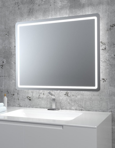 Keturkampis veidrodis FORMA su LED apšvietimu