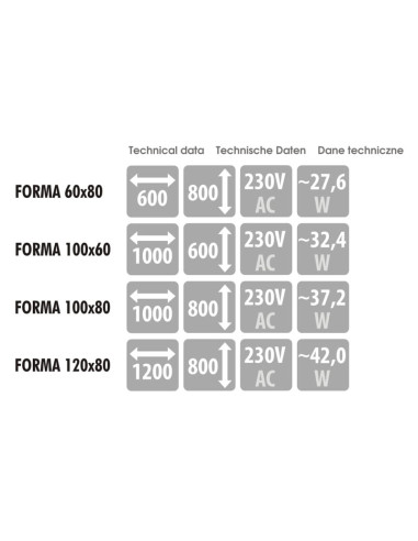 Keturkampis veidrodis FORMA su LED...