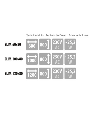 Keturkampis veidrodis SLIM su LED...