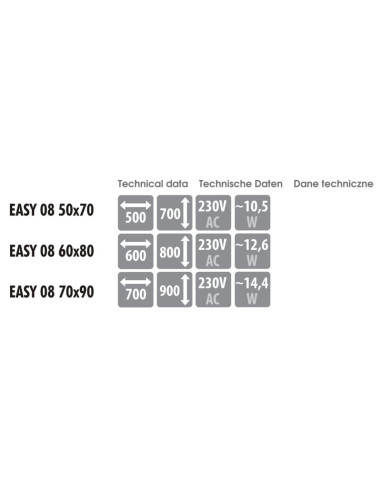 Apvalus veidrodis EASY 08 su LED...