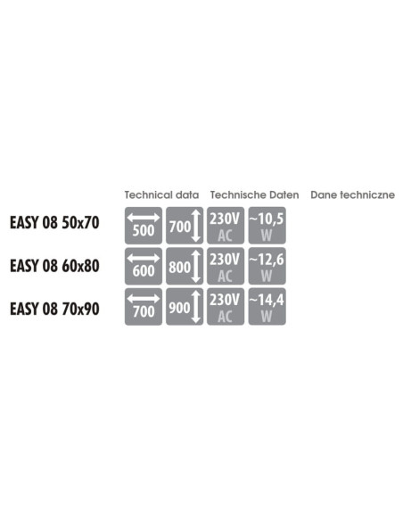 Apvalus veidrodis EASY 08 su LED apšvietimu