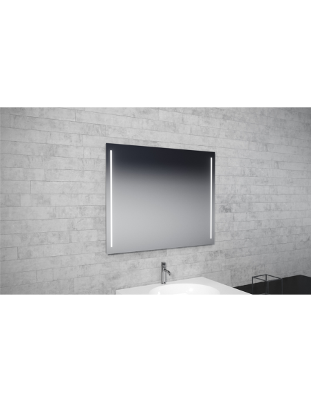 Keturkampis veidrodis EASY ALU 02 su LED apšvietimu