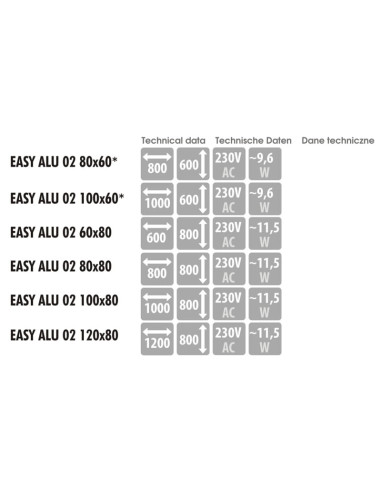 Keturkampis veidrodis EASY ALU 02 su...
