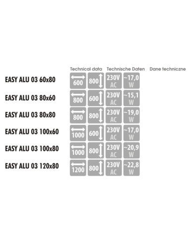 Keturkampis veidrodis EASY ALU 03 su...