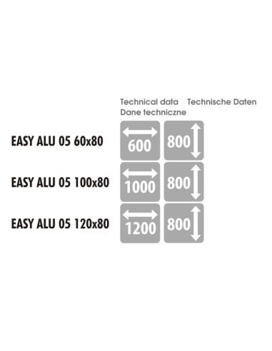 Keturkampis veidrodis EASY ALU 05
