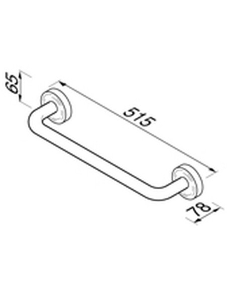 Rankšluosciu laikiklis 45cm, 24mm storio Geesa Luna 5529-45