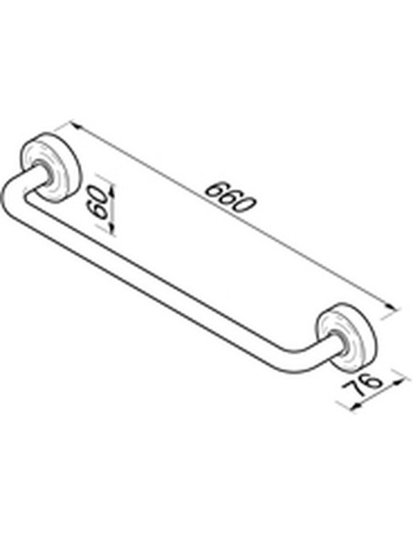 Rankšluosciu laikiklis 60cm, 20mm storio Geesa Luna 5531-60