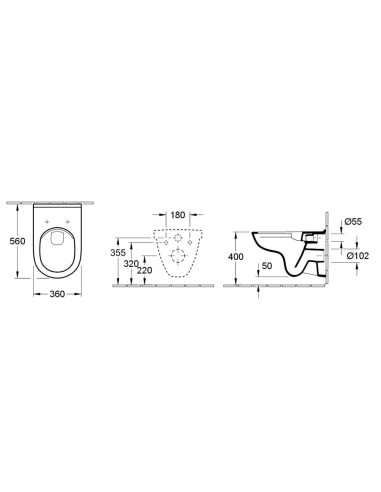 Pakabinamas unitazas Villeroy&Boch...