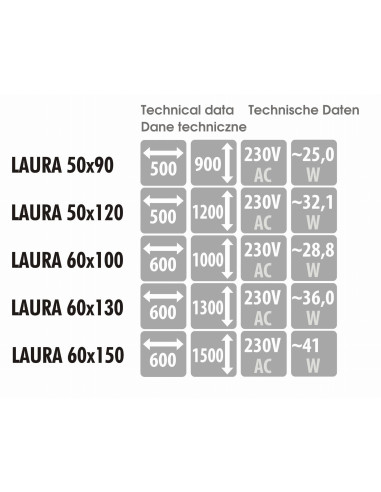 Ovalus veidrodis LAURA su LED apšvietimu