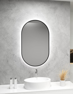 Ovalus veidrodis LISA PLUS su LED apšvietimu
