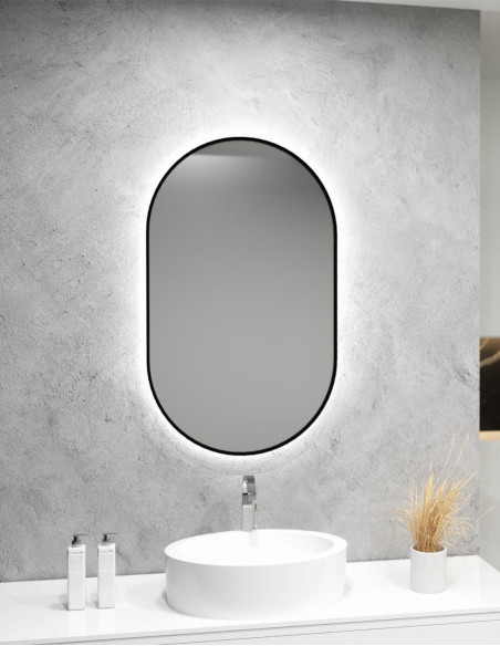 Ovalus veidrodis LISA PLUS su LED apšvietimu