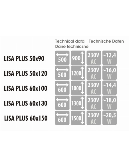 Ovalus veidrodis LISA PLUS su LED apšvietimu