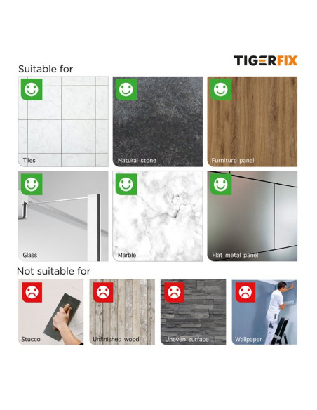 TigerFix 1 aksesuarų klijai