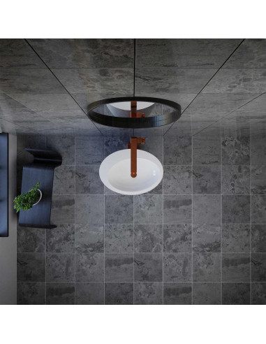 Grindinis praustuvas VAYER BOOMERANG baltas blizgus 630x430