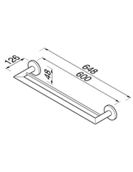 Rankšluoscio laikiklis 60cm (dvigubas) Geesa Nemox 6556-02