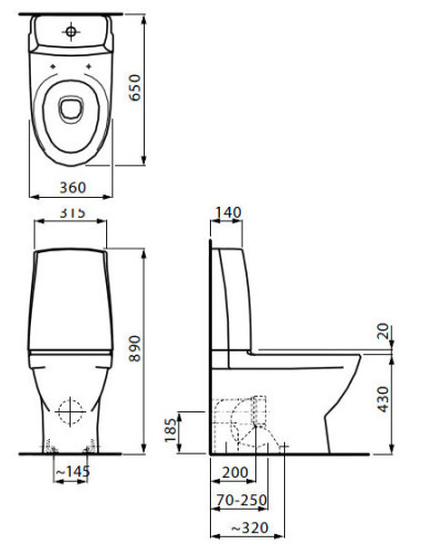 pastatomas unitazas Laufen Pro Nordic