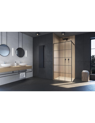 Radaway Modo 10 X Black II Factory nejudanti dušo sienelė 