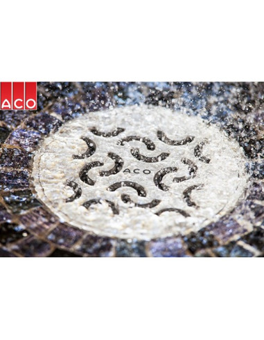 ACO trapo viršutinė dalis ABS apvalioms grotelėms 150x150