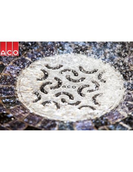 ACO trapo viršutinė dalis ABS apvalioms grotelėms 150x150