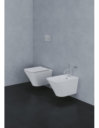 Pakabinamo WC komplektas - Tece 4in1 rėmas + unitazas Azzurra Build su SoftClose dangčiu