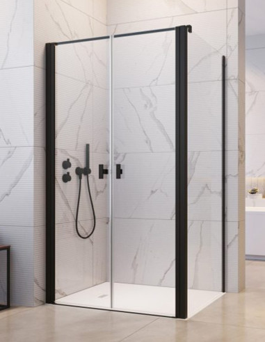 Radaway Nes Black DWD+S kampinė dušo kabina