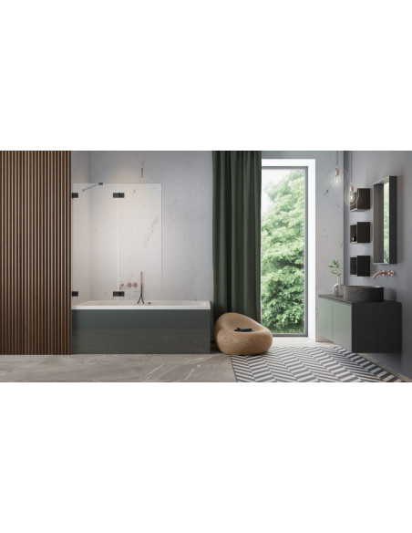 Radaway Essenza Pro Black PND II vonios sienelė