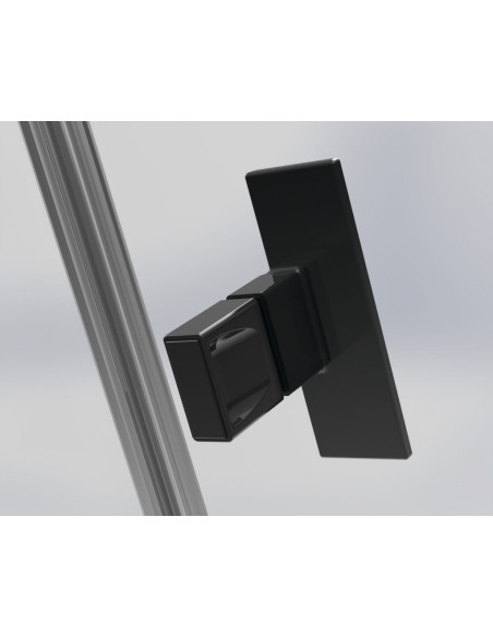 Radaway Nes Black DWD+2S dušo kabina montuojama prie lygios sienos