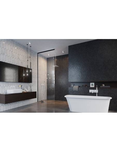Radaway Modo XL Black nejudanti dušo sienelė
